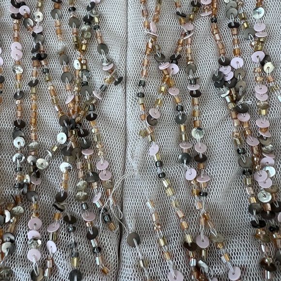 Adrianna Papell Women's Beaded Blouson Cocktail Dress with Linear Beading US 6 - Picture 12 of 13